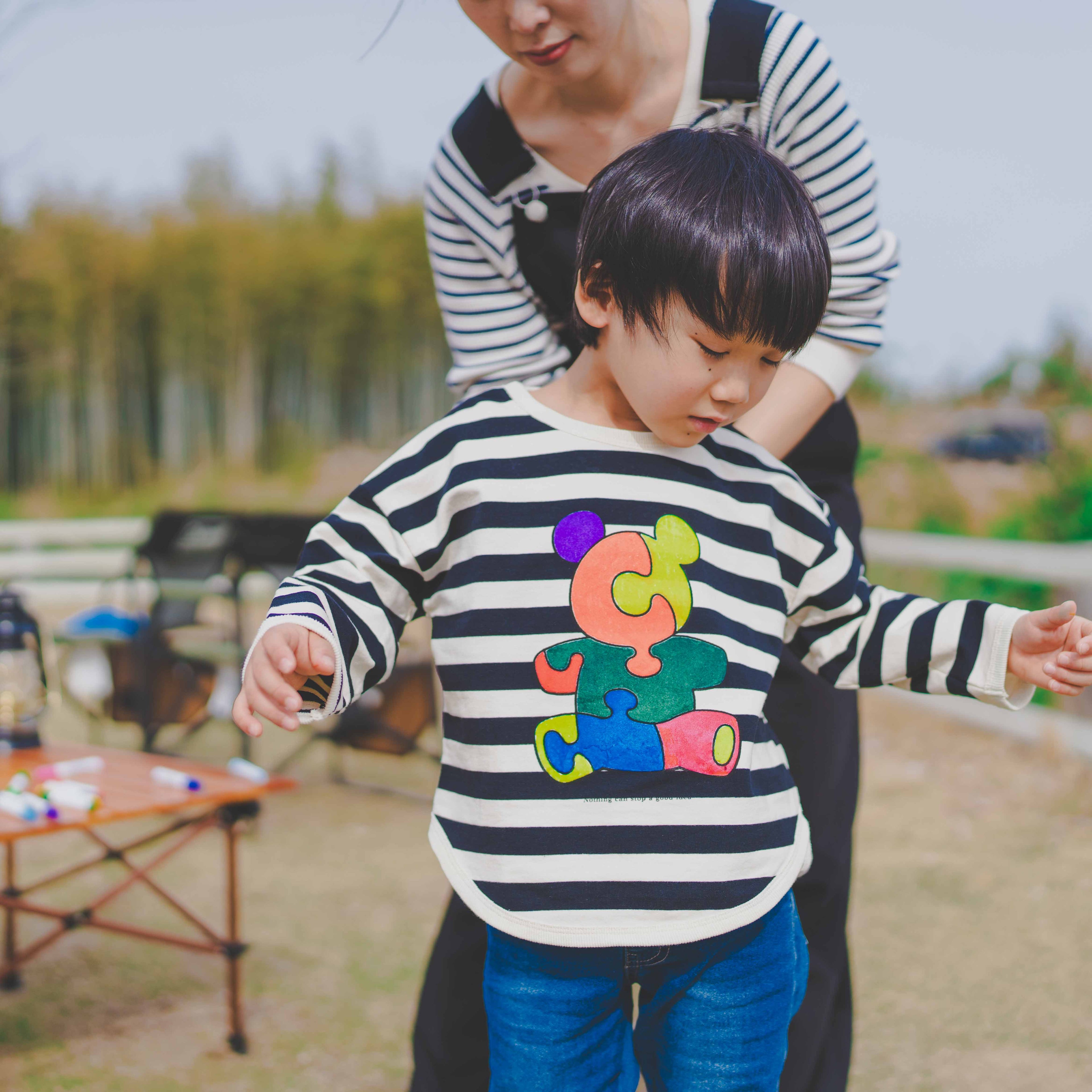 ボーダーPO 黒×白