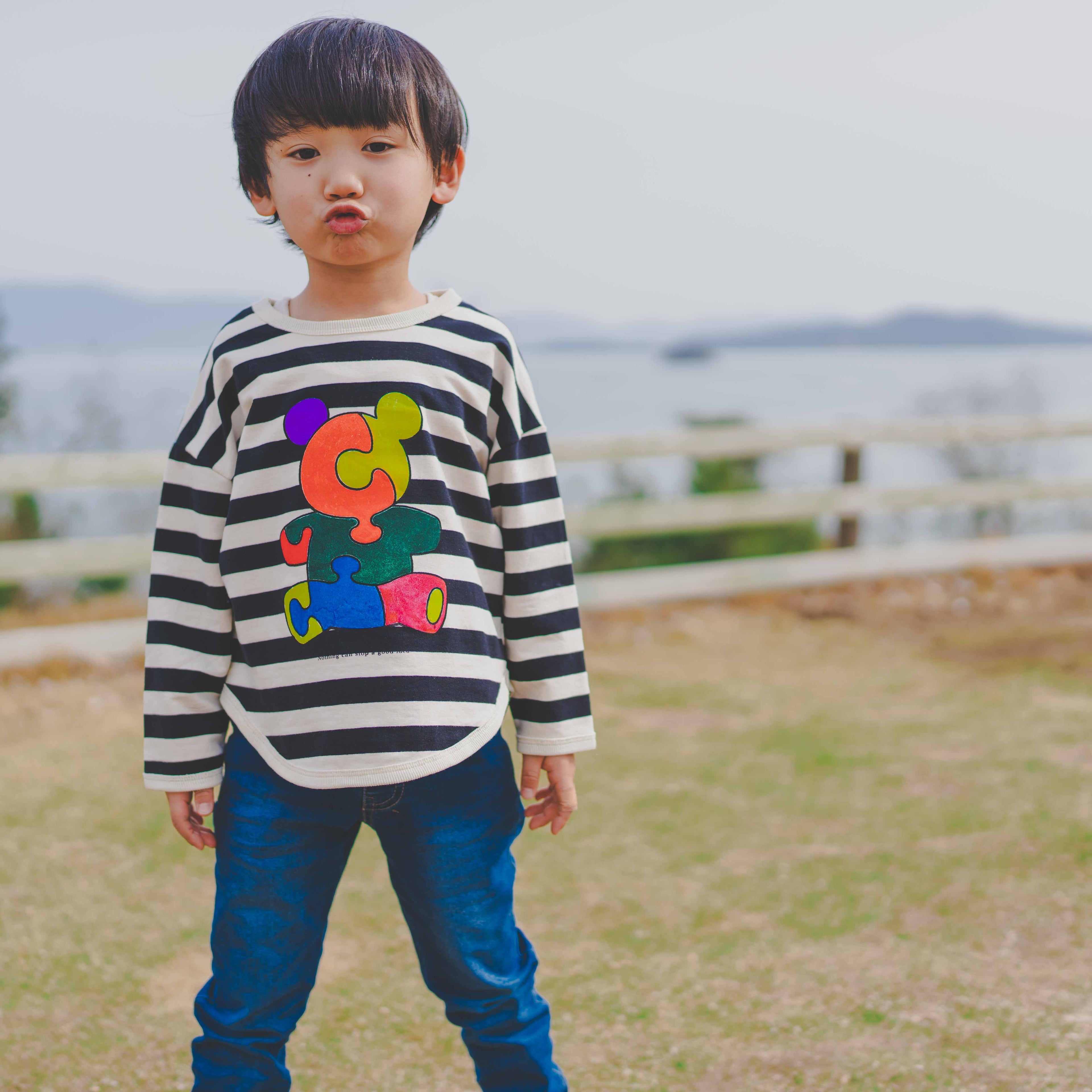 ボーダーPO 黒×白