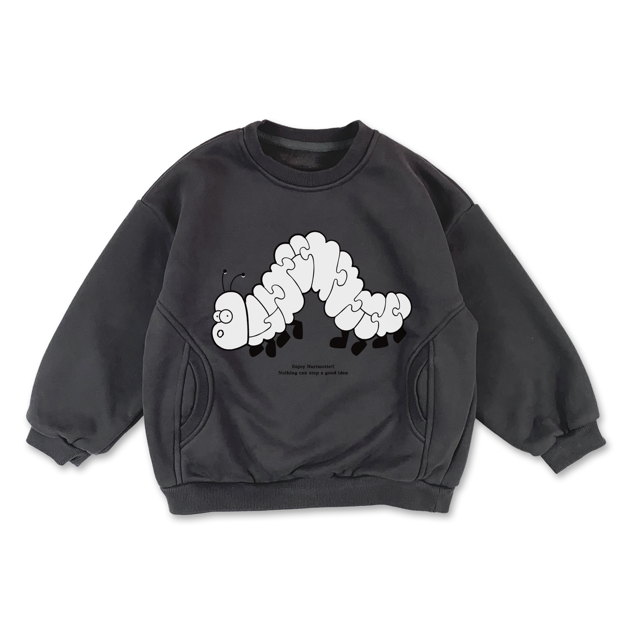 SW裏起毛トップス（チャコール）