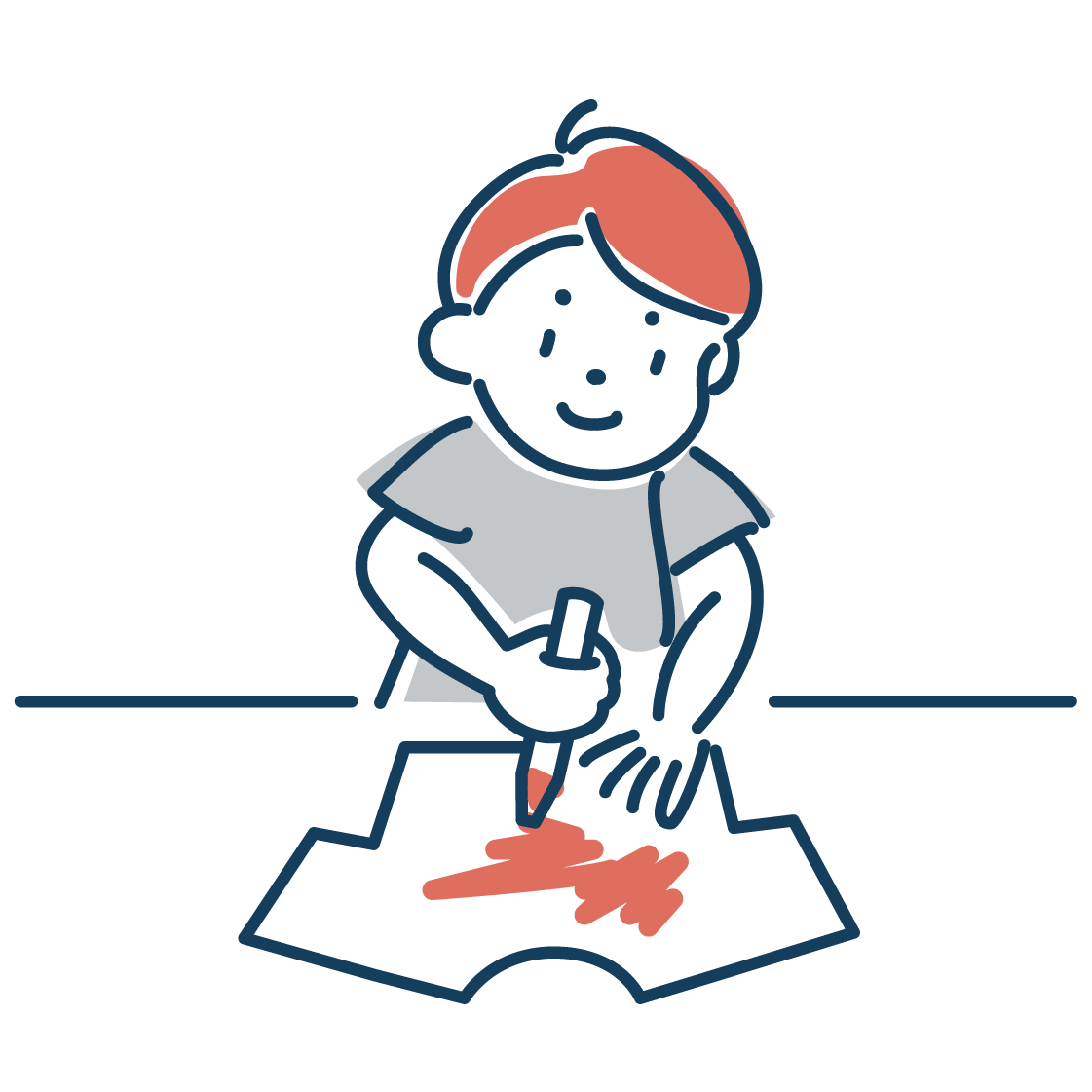 塗り絵をする子供